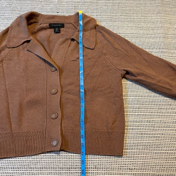 Tahari Button Up Collared Sweater - Picture 5 of 5
